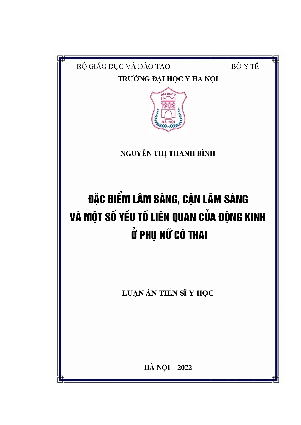 Luận án tiến sĩ đặc điểm lâm sàng cận lâm sàng và một số yếu