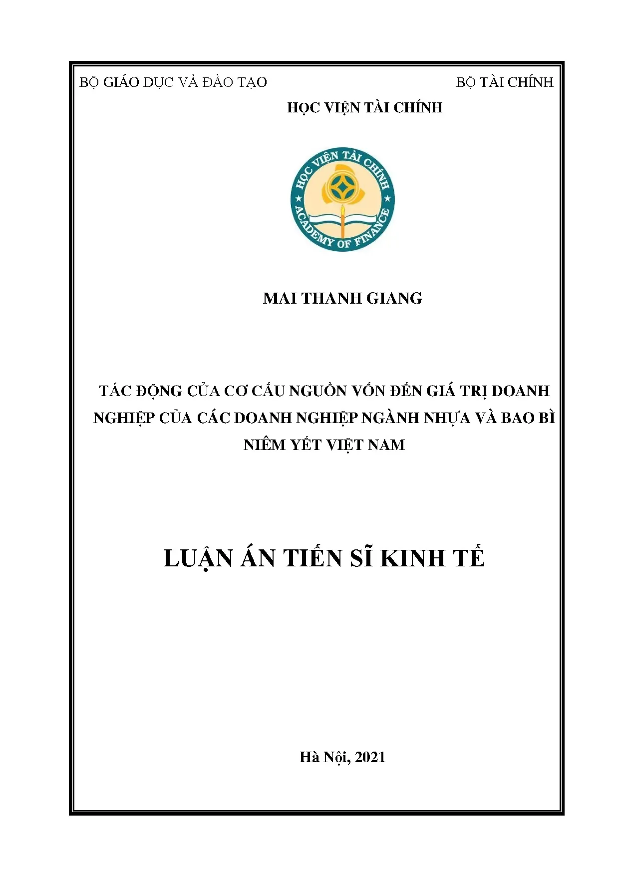 Cơ cấu nguồn vốn và giá trị doanh nghiệp ngành nhựa Việt Nam