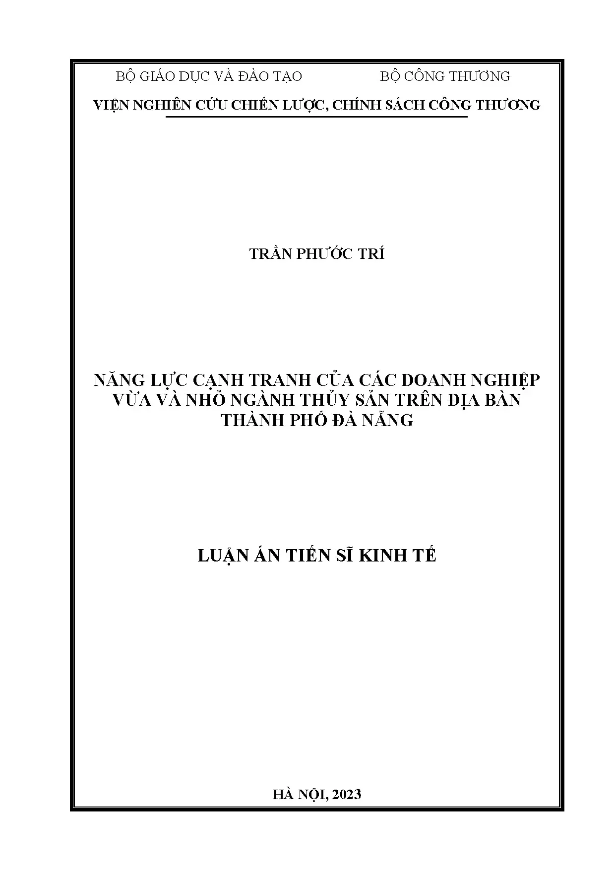 Năng lực cạnh tranh DNNVV thủy sản Đà Nẵng