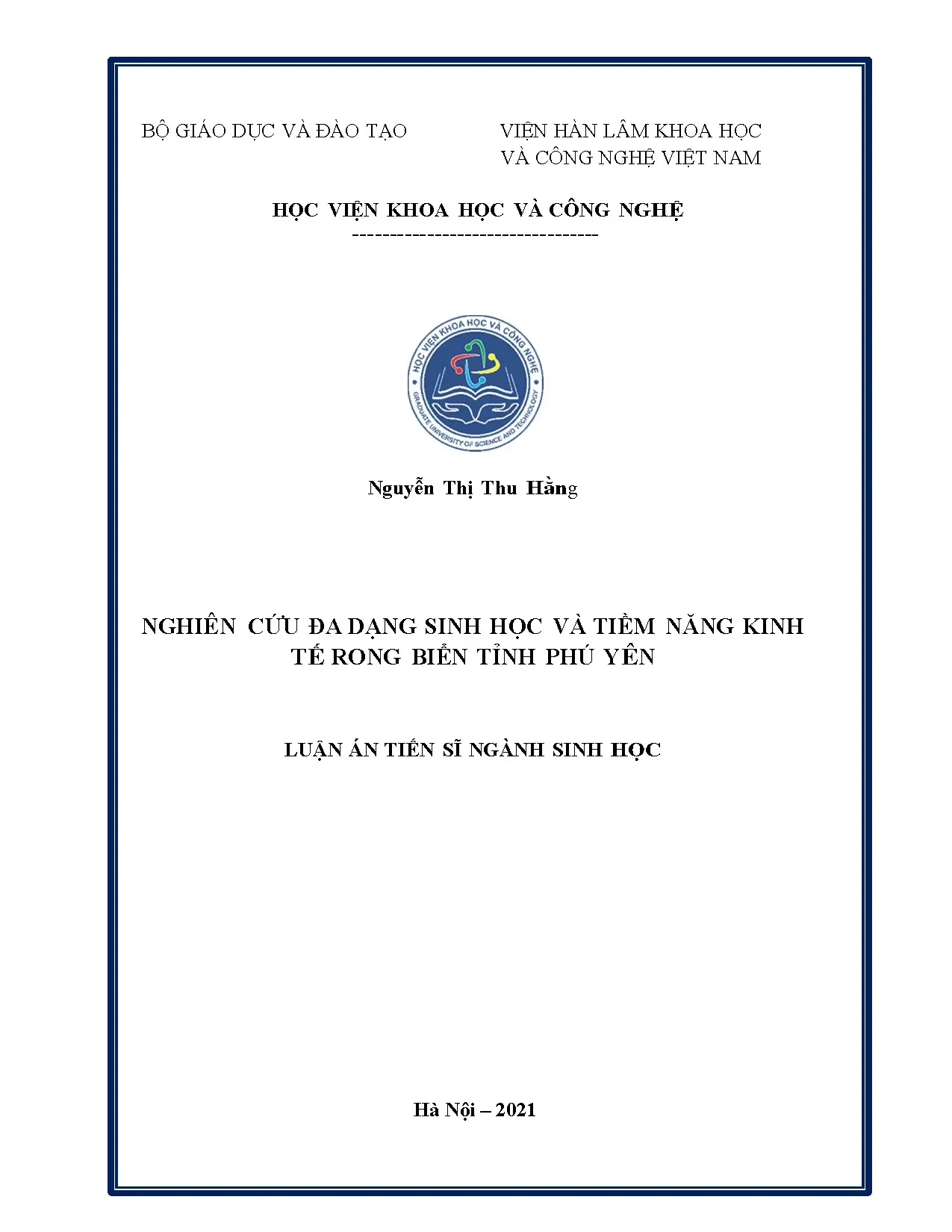 Nghiên cứu đa dạng sinh học rong biển Phú Yên