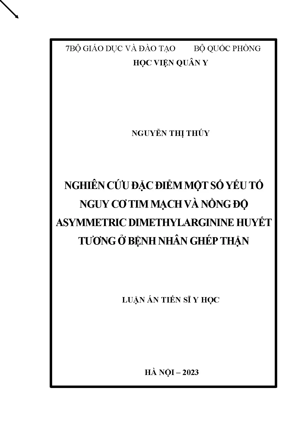 Đặc điểm yếu tố nguy cơ tim mạch và ADMA ở bệnh nhân ghép thận