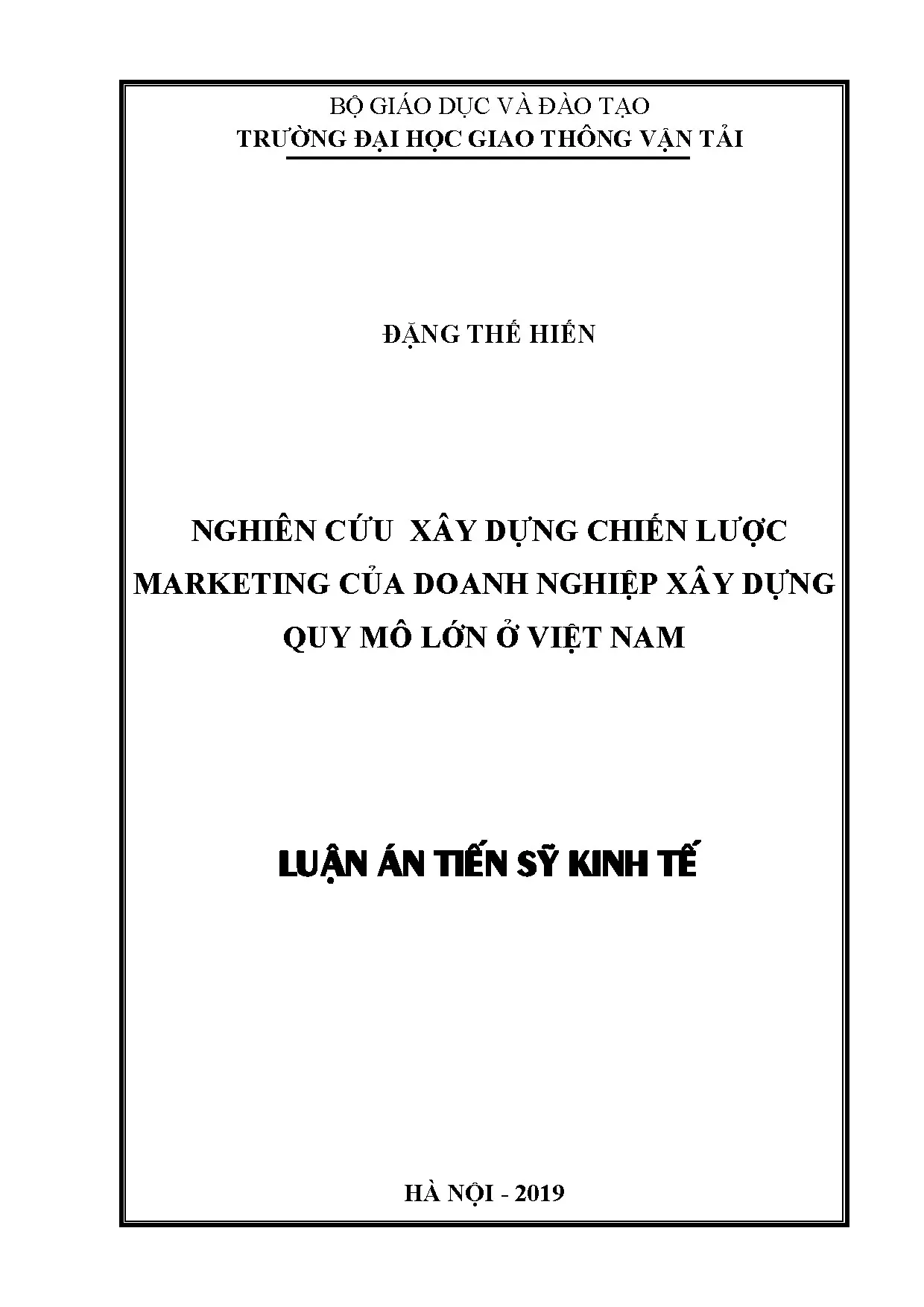 Xây dựng chiến lược marketing cho doanh nghiệp xây dựng lớn tại Việt Nam