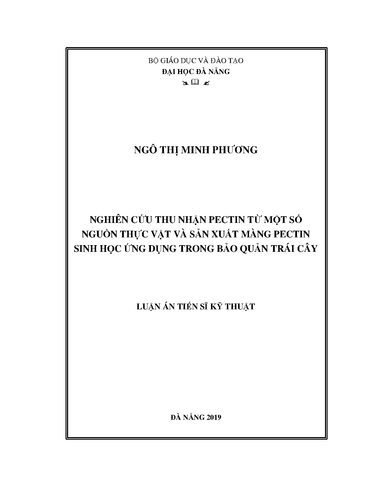 Nghiên cứu thu nhận pectin và màng sinh học bảo quản trái cây