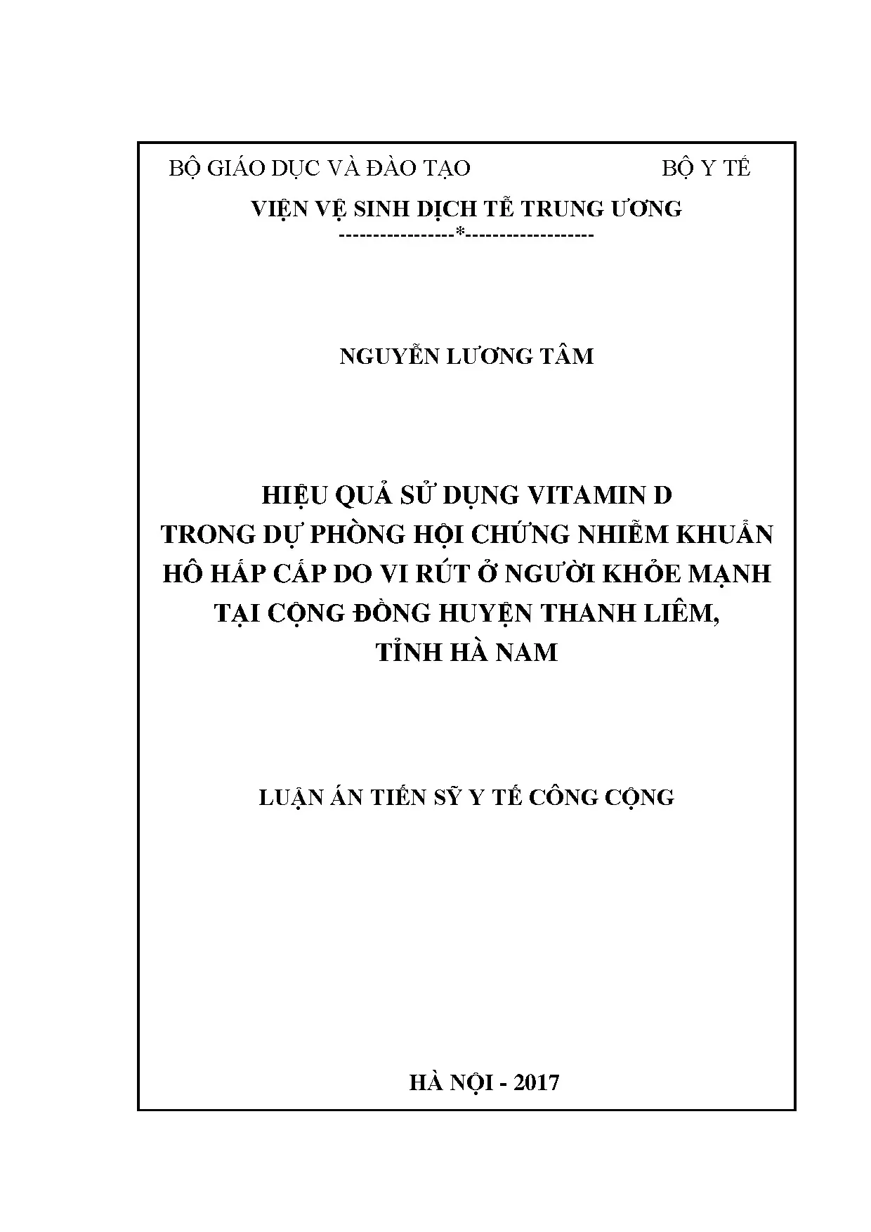 Vitamin D phòng nhiễm khuẩn hô hấp cấp do virus