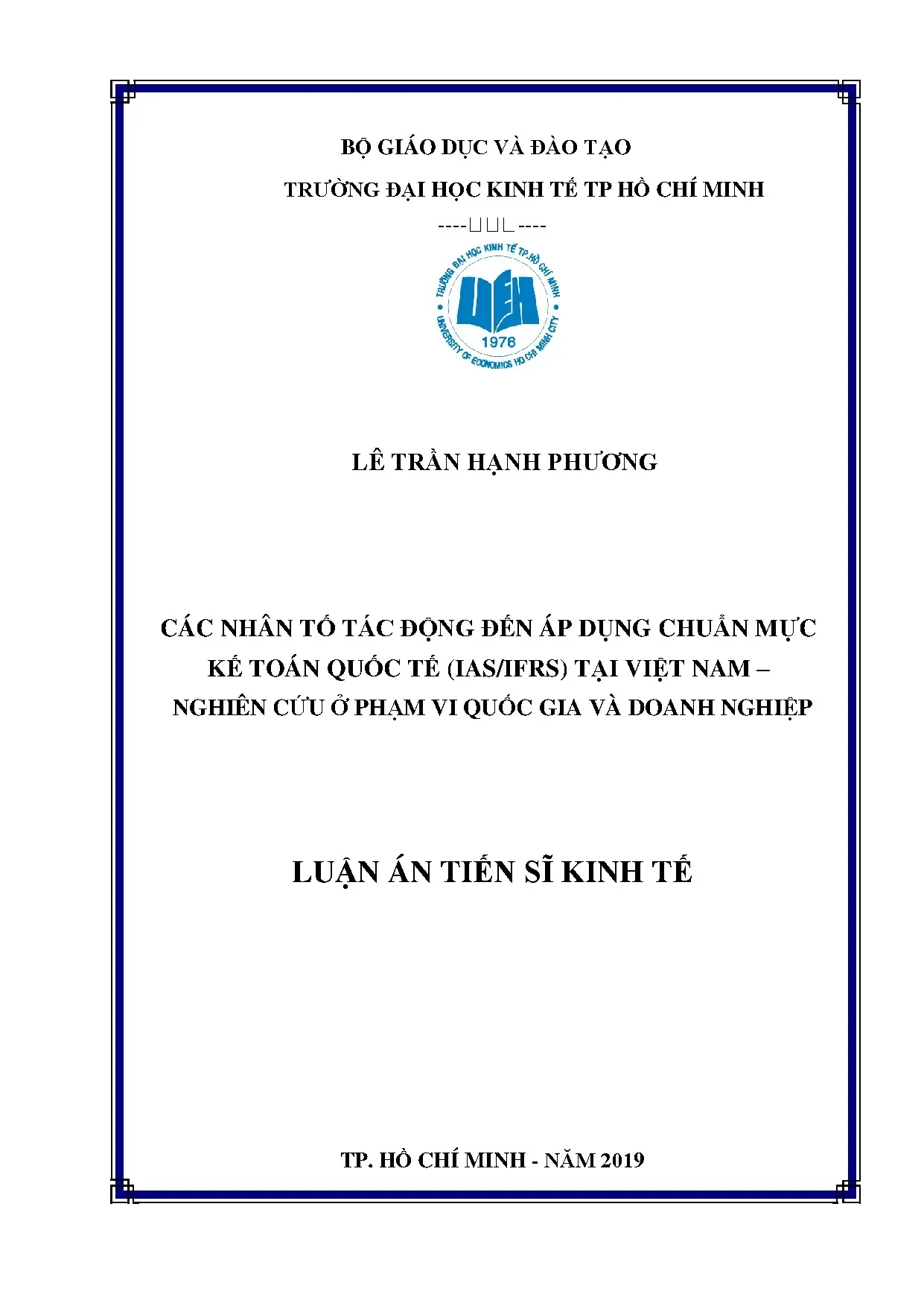 Nhân tố tác động áp dụng IAS/IFRS tại Việt Nam