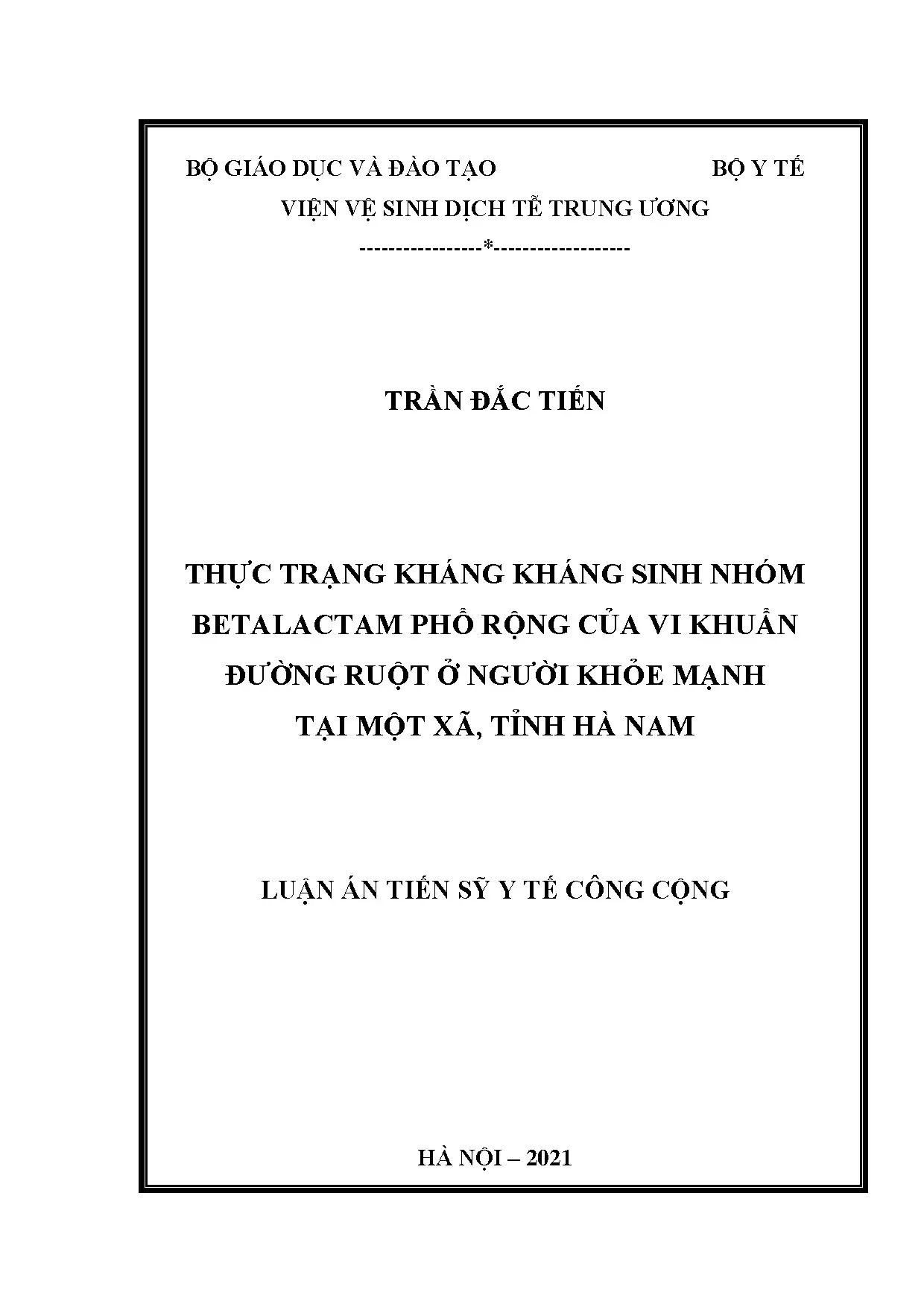 Kháng kháng sinh Betalactam nhóm vi khuẩn đường ruột người khỏe mạnh