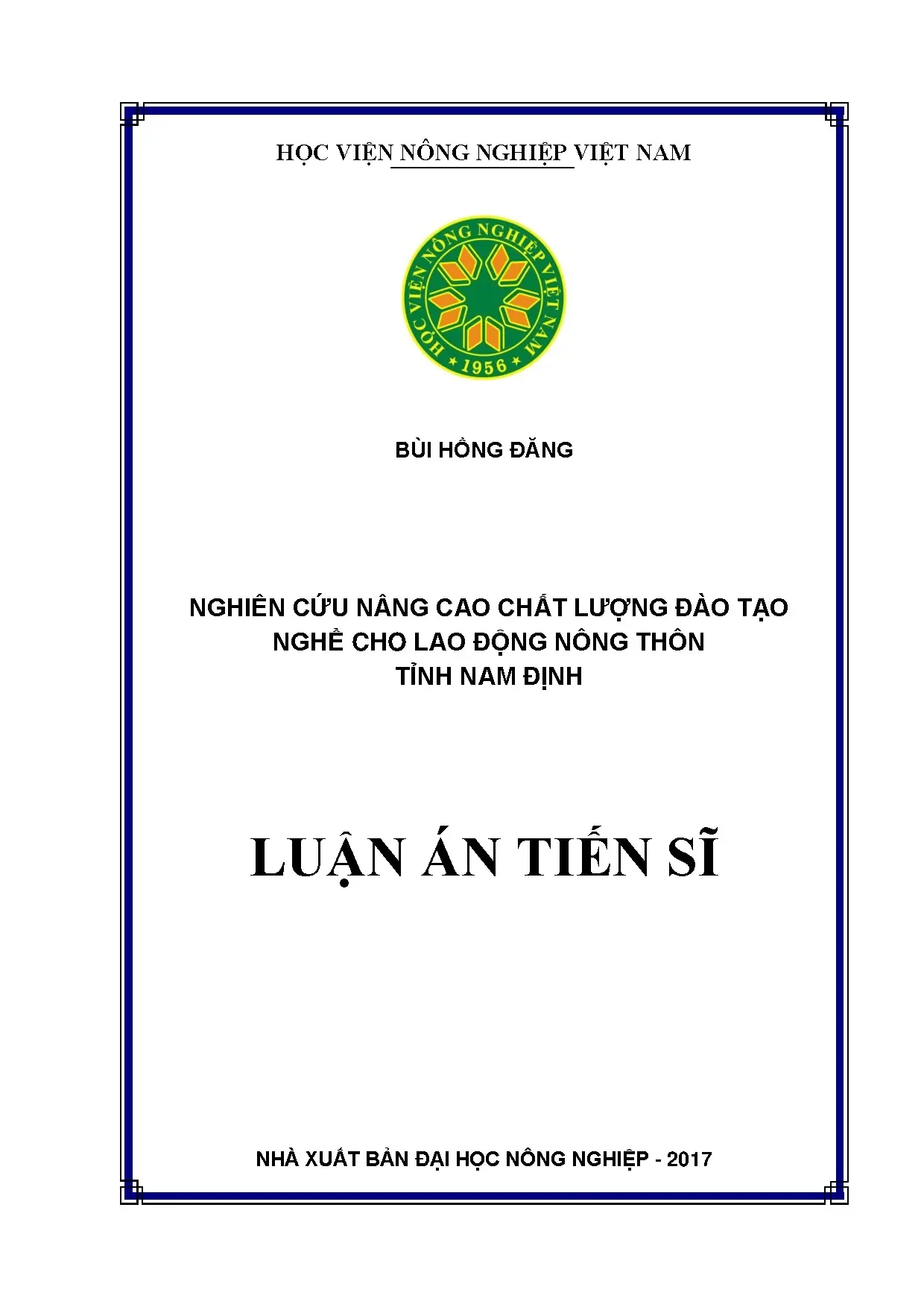 Nâng cao chất lượng đào tạo nghề lao động nông thôn Nam Định