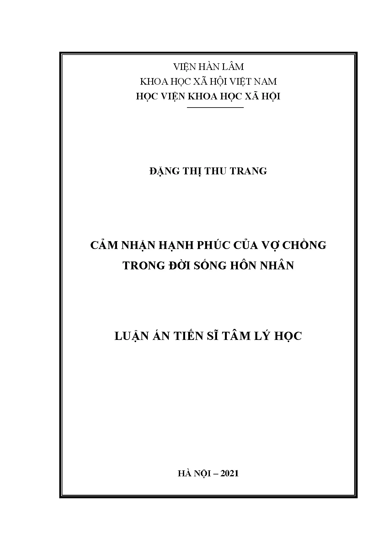 Cảm nhận hạnh phúc của vợ chồng trong hôn nhân