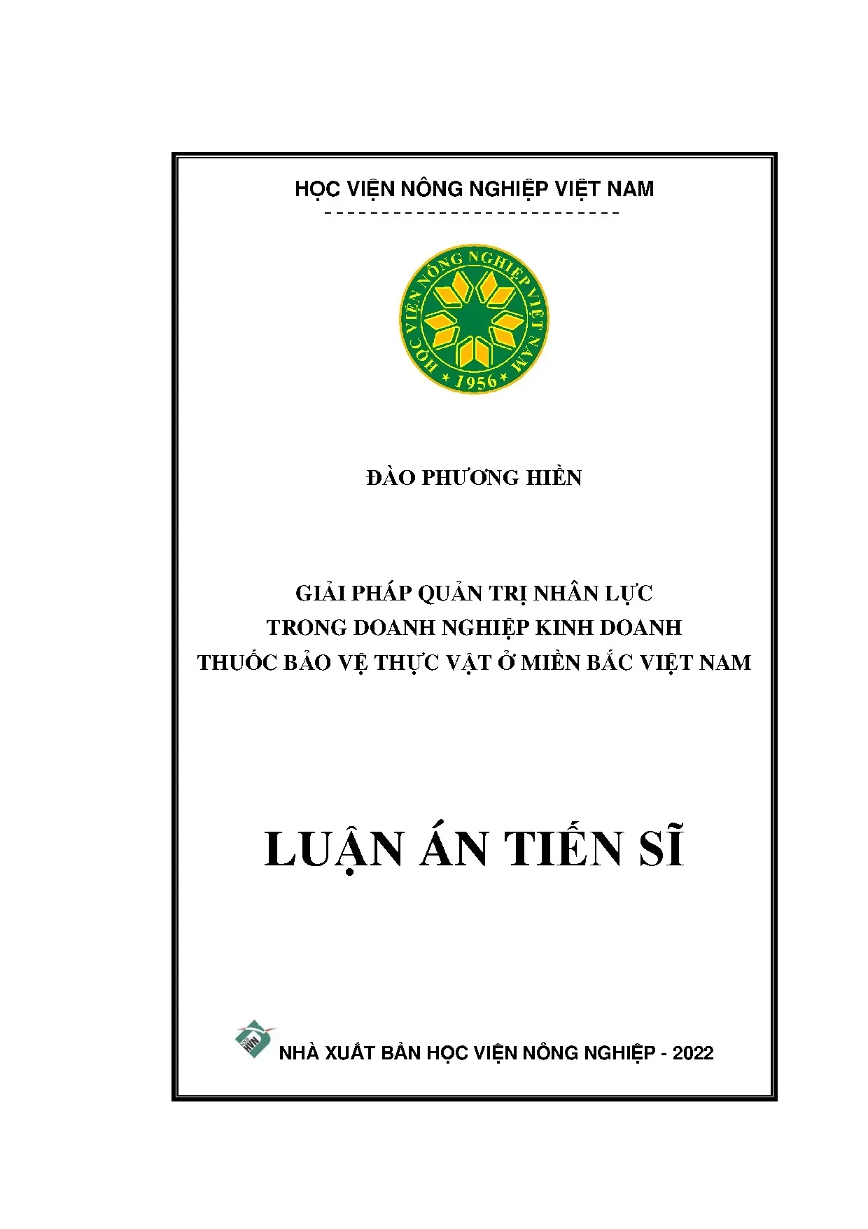 Luận án tiến sĩ giải pháp hoàn thiện quản trị nhân lực trong