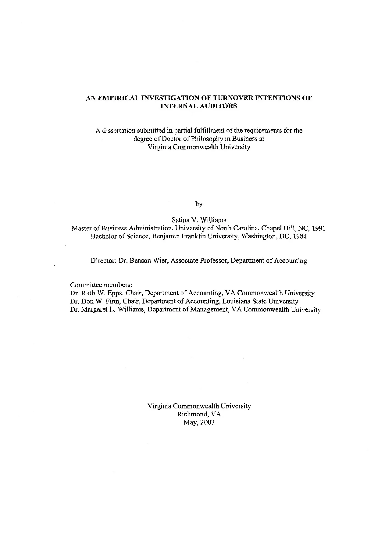 An empirical investigation of turnover intentions of interna