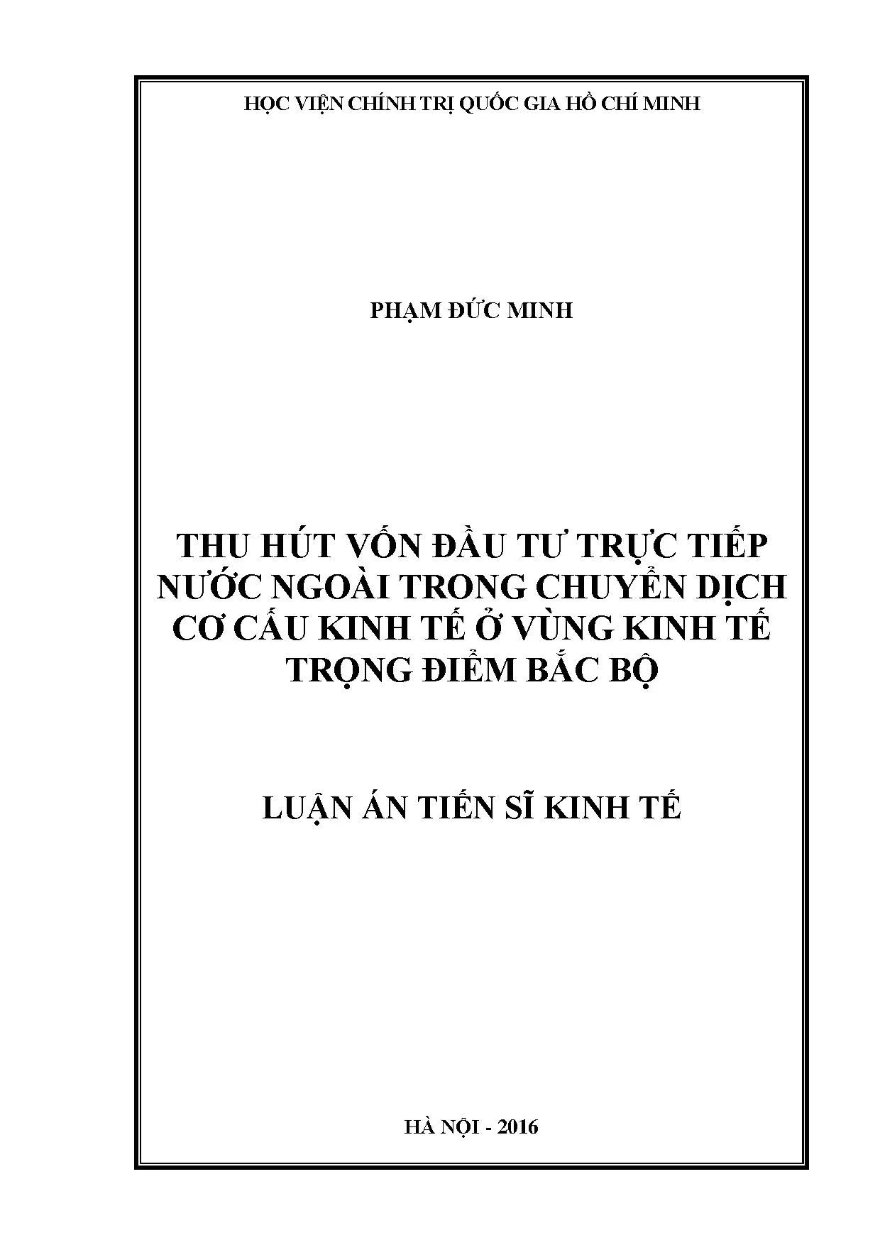 Thu hút vốn đầu tư trực tiếp nước ngoài trong chuyển dịch cơ cấu kinh tế