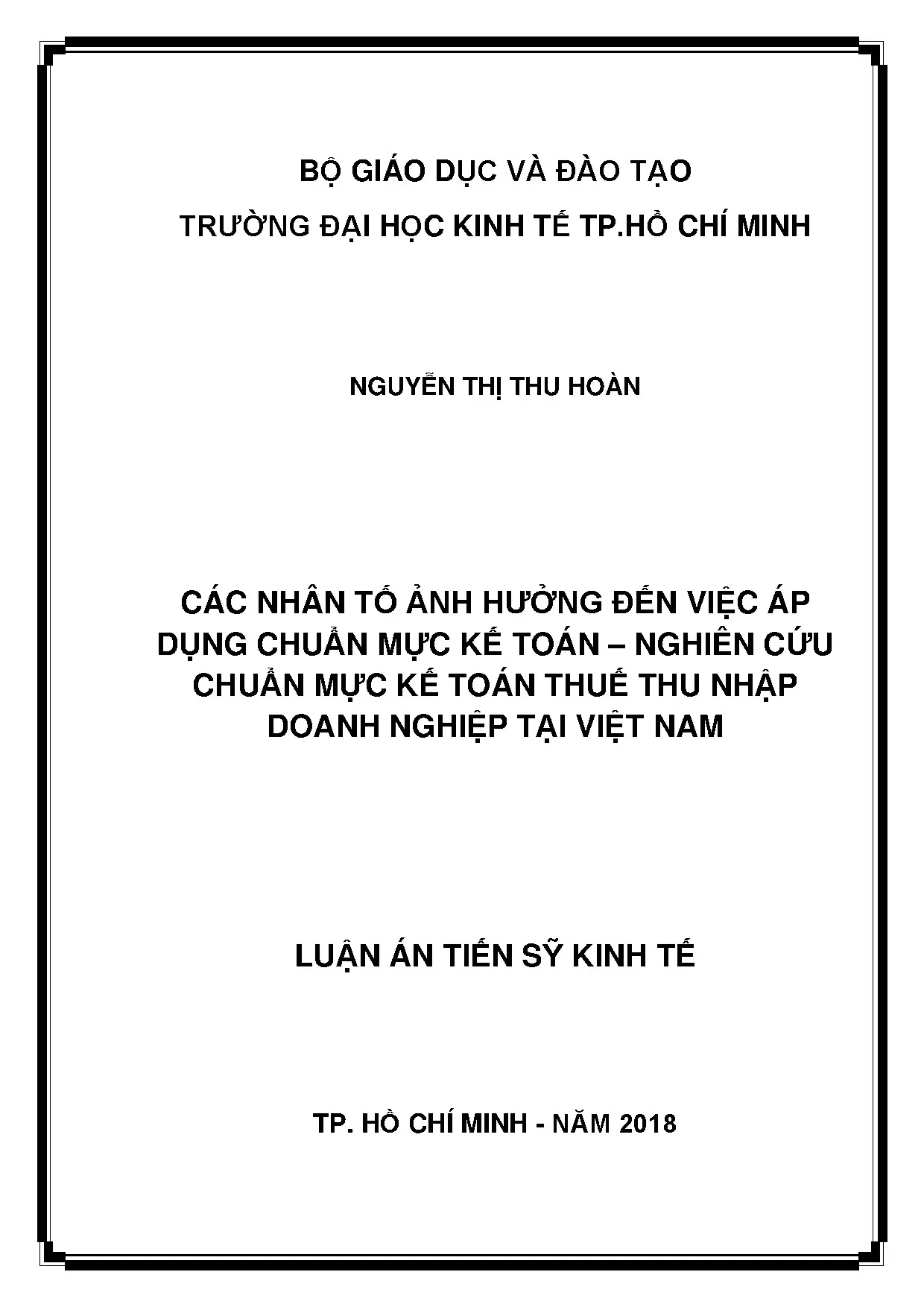 Các nhân tố ảnh hưởng áp dụng chuẩn mực kế toán thuế thu nhập doanh nghiệp