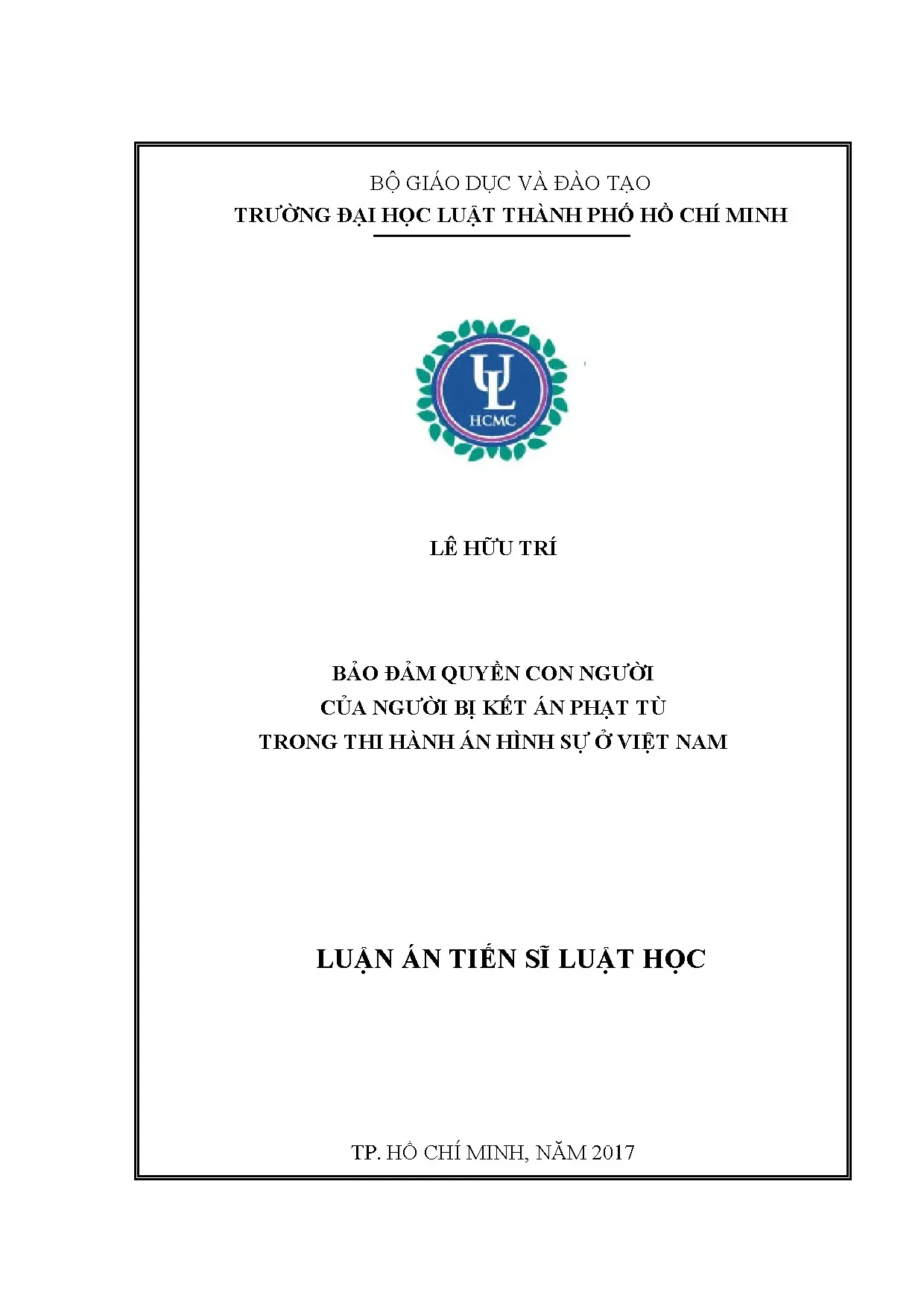 Quyền con người trong thi hành án phạt tù ở Việt Nam