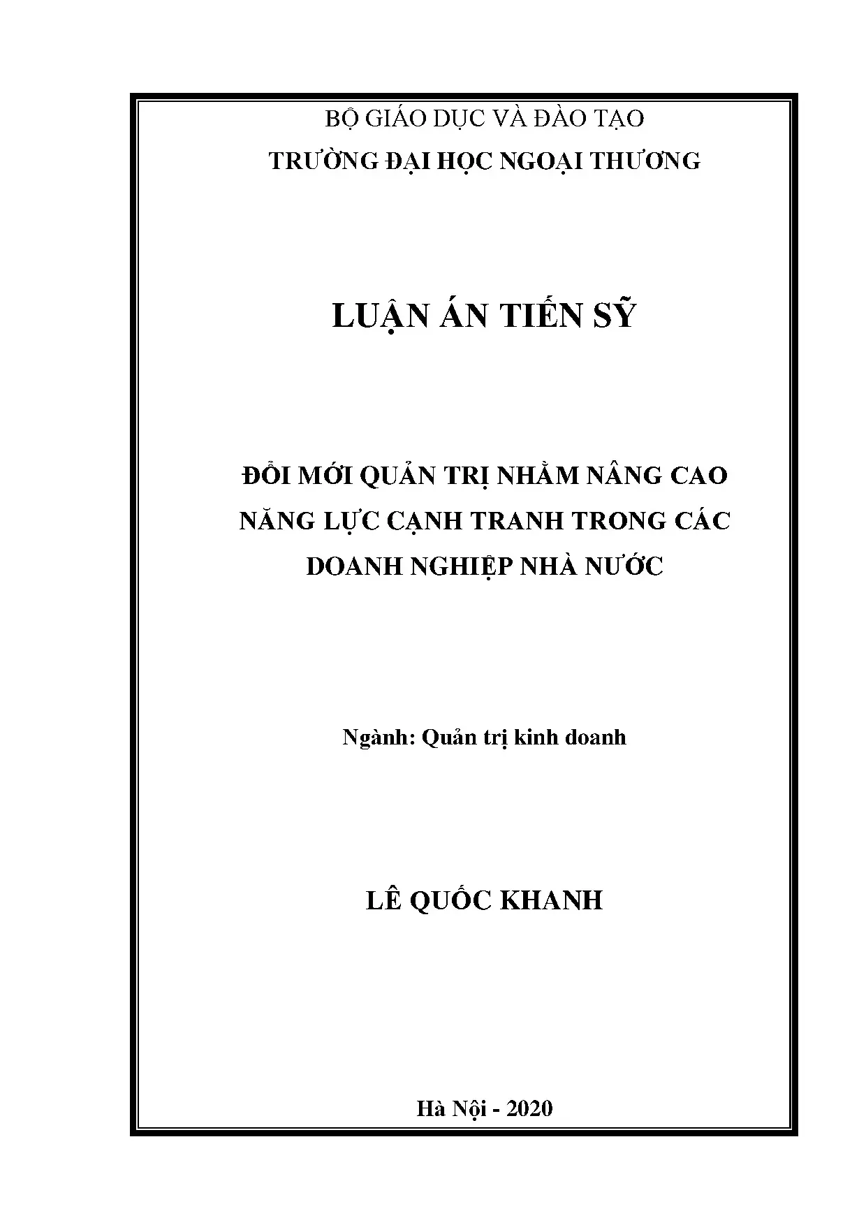 Đổi mới quản trị nâng cao năng lực cạnh tranh DNNN
