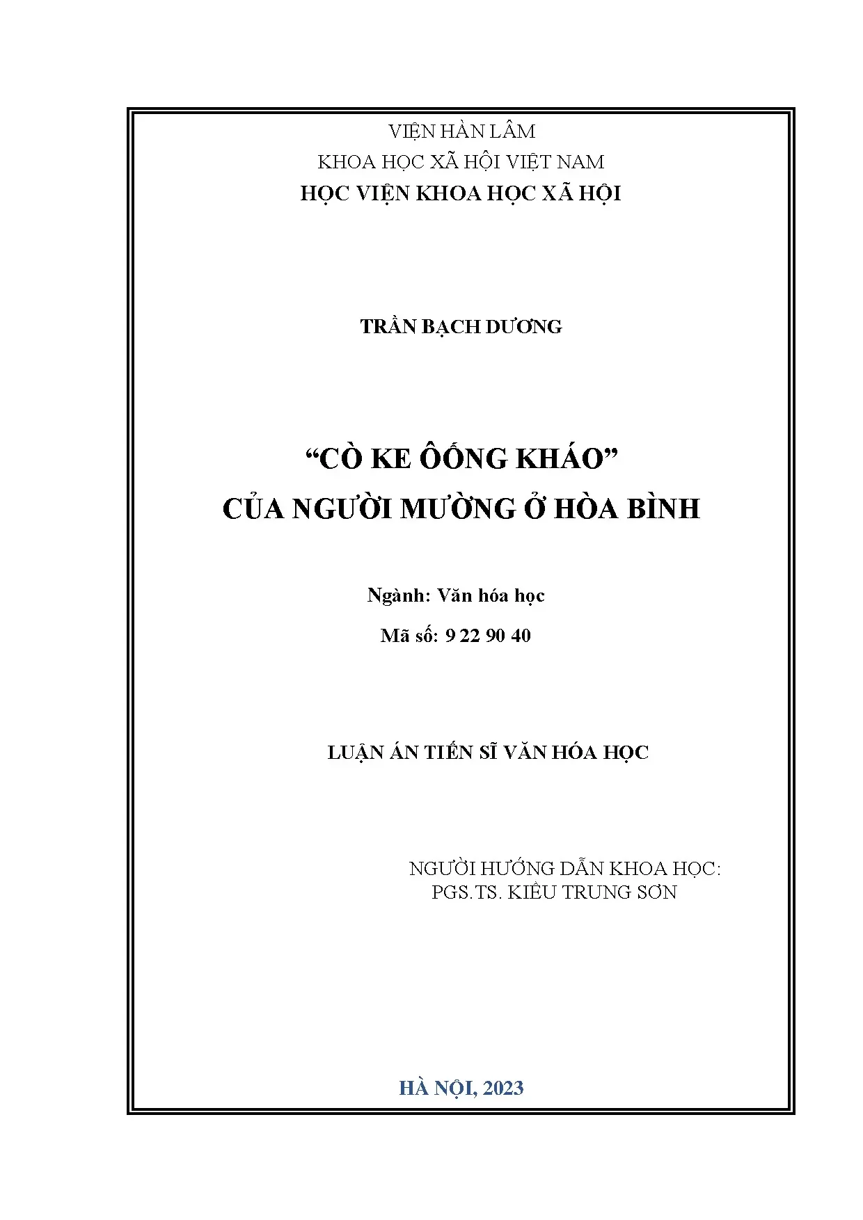 Nghệ thuật Cò ke ôống kháo: Âm nhạc truyền thống người Mường Hòa Bình