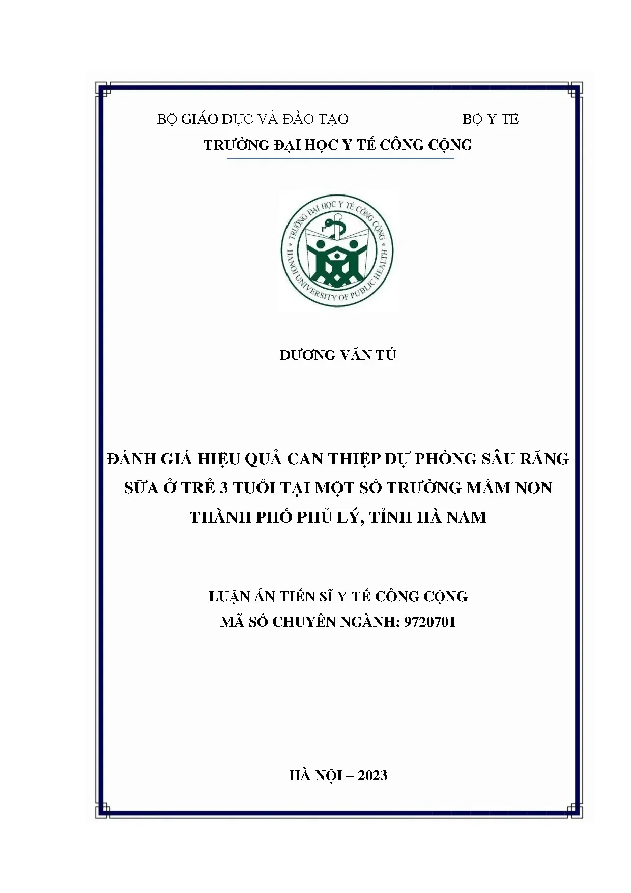Đánh giá can thiệp dự phòng sâu răng sữa cho trẻ 3 tuổi