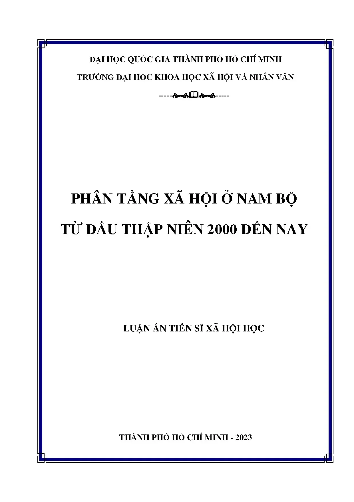 Phân tầng xã hội Nam Bộ 2000-2023