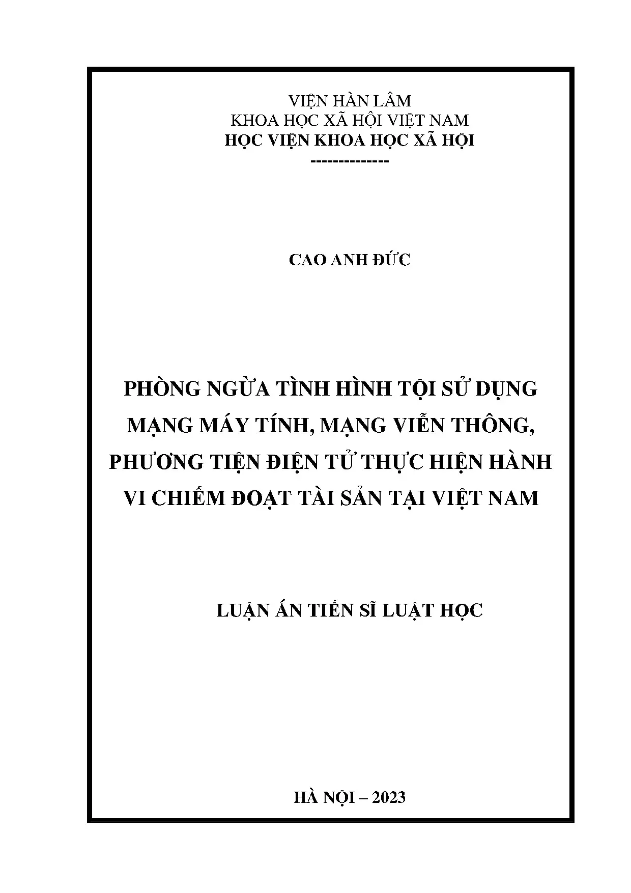 Phòng ngừa tội phạm mạng và phương tiện điện tử chiếm đoạt tài sản