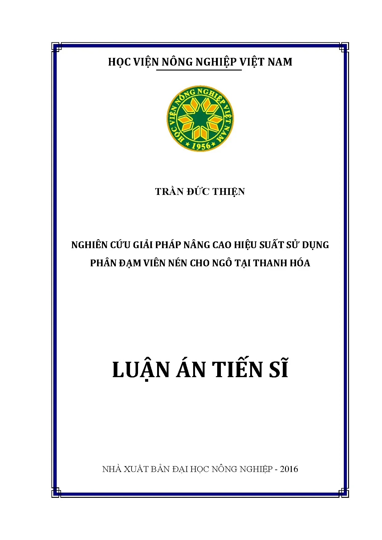 Giải pháp nâng cao hiệu suất phân đạm viên nén cho ngô Thanh Hóa