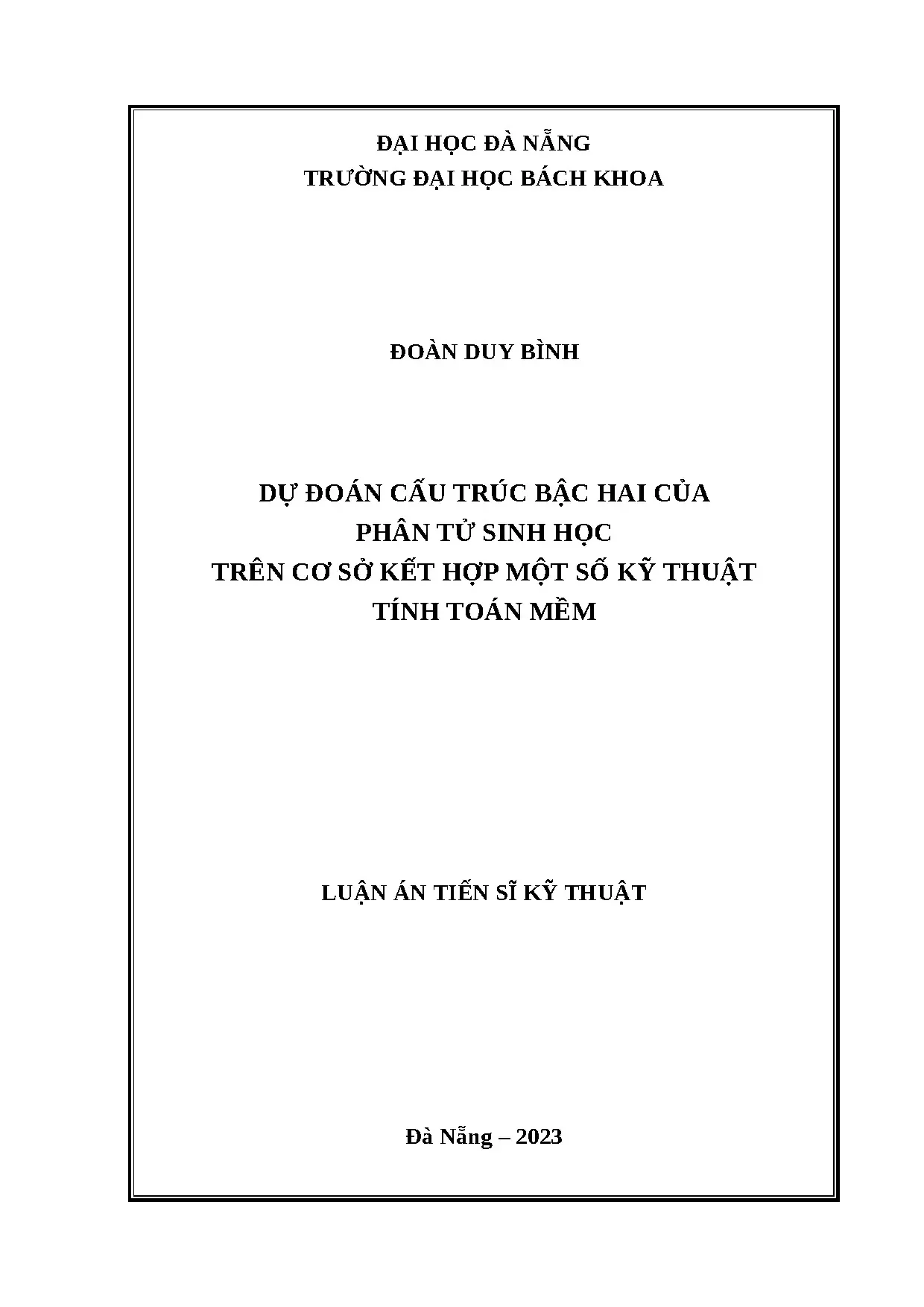 Dự đoán cấu trúc bậc hai phân tử sinh học bằng tính toán mềm