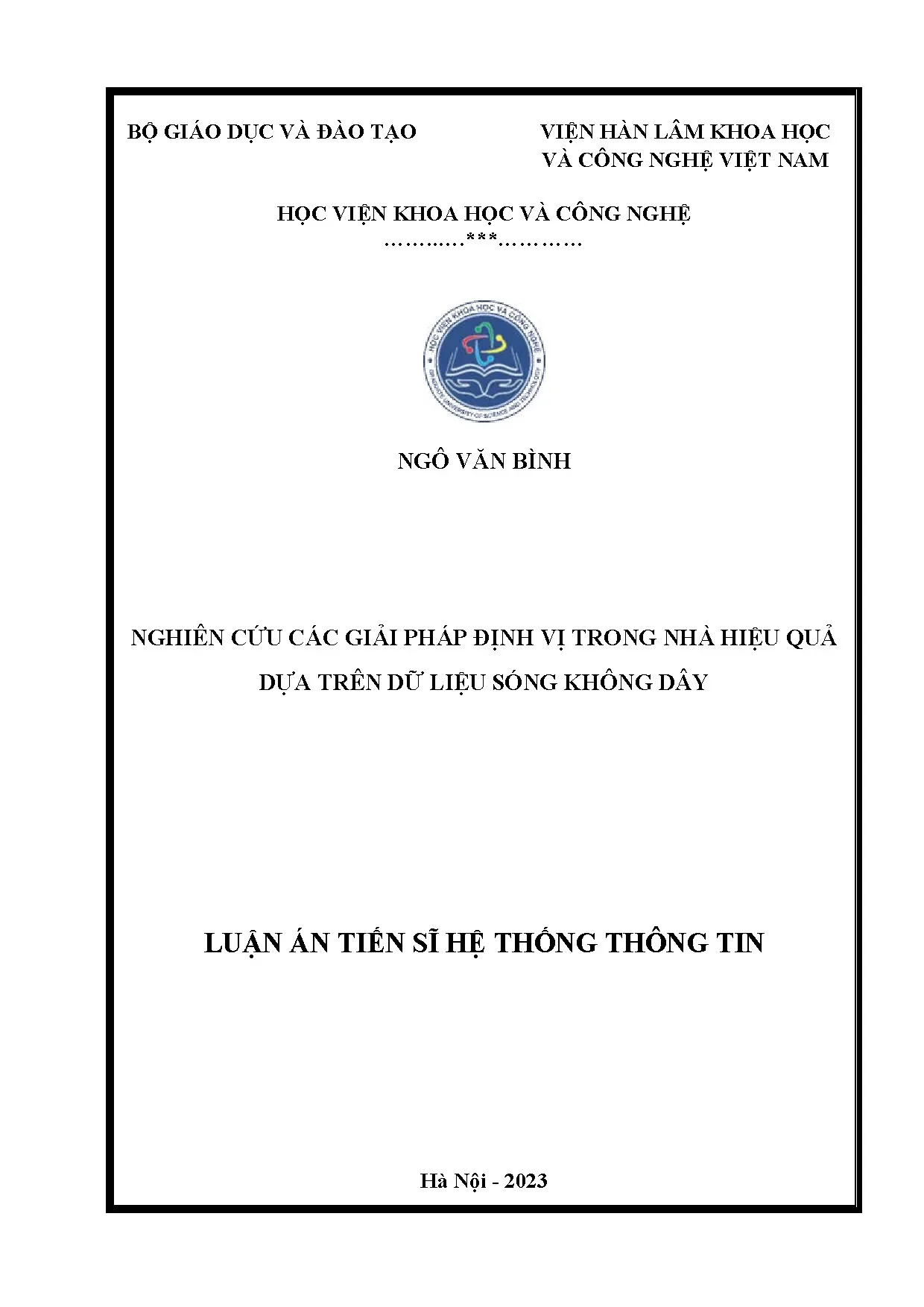 Giải pháp định vị trong nhà dựa trên dữ liệu sóng không dây