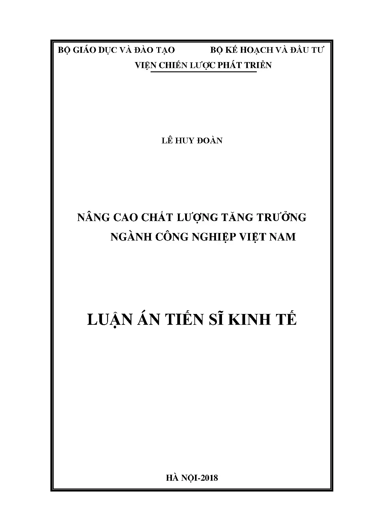 Nâng cao chất lượng tăng trưởng ngành công nghiệp Việt Nam