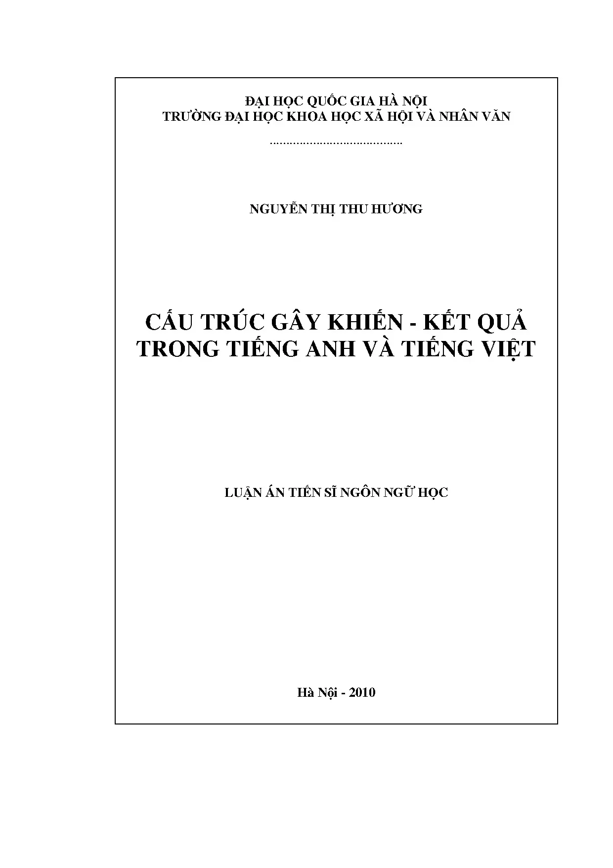 Luận án tiến sĩ cấu trúc gây khiến kết quả trong tiếng anh v