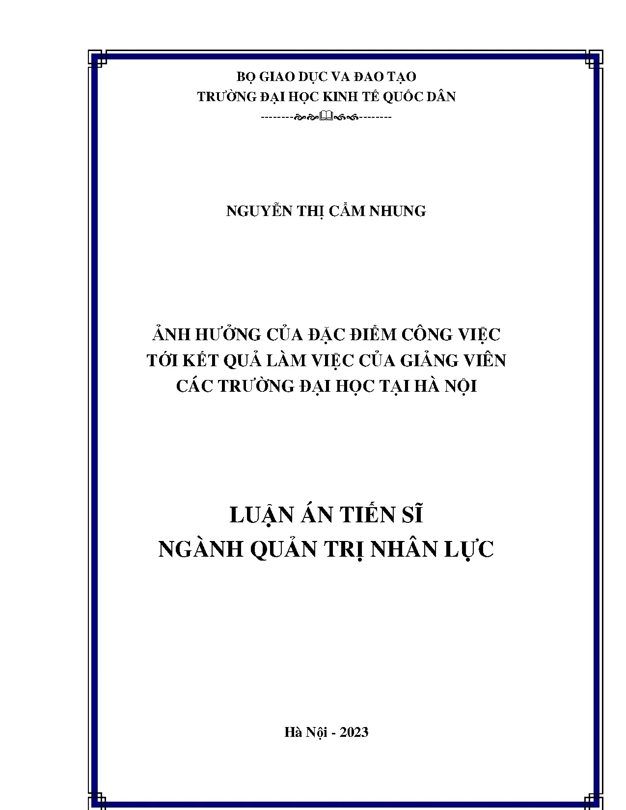 Đặc điểm công việc, kết quả làm việc giảng viên Hà Nội