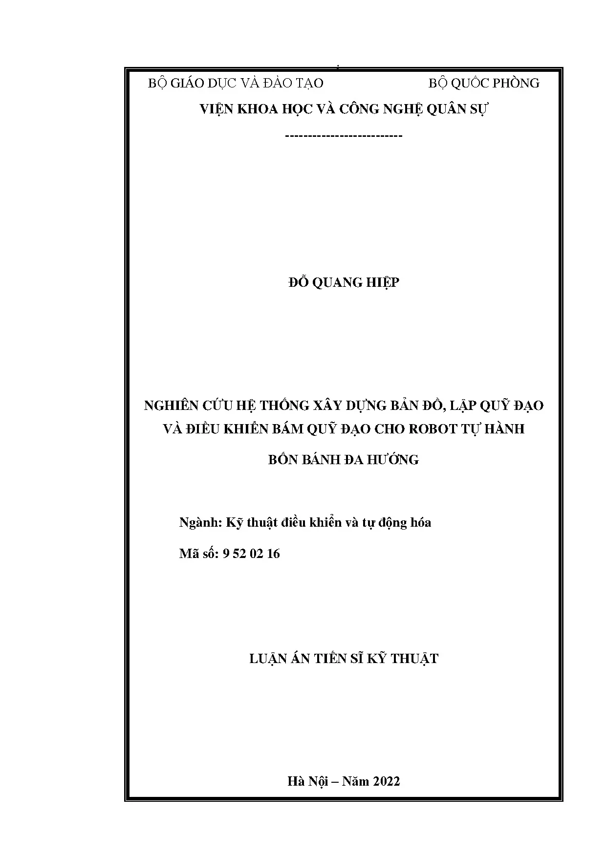 Luận án tiến sĩ nghiên cứu hệ thống xây dựng bản đồ lập quỹ