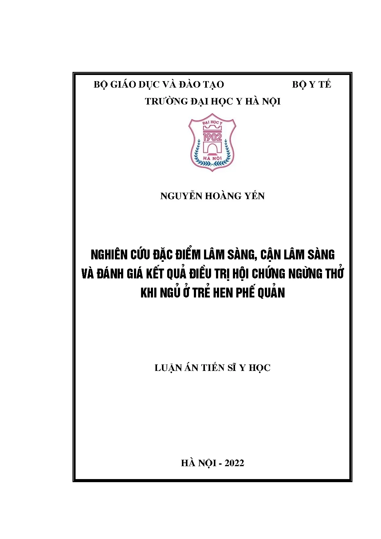 Hội chứng ngưng thở khi ngủ ở trẻ hen phế quản: Lâm sàng, cận lâm sàng, điều trị