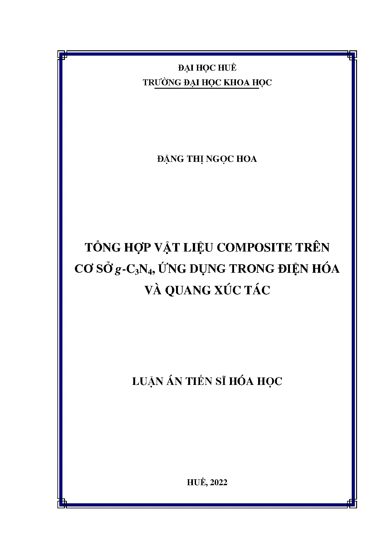 Luận án tiến sĩ tổng hợp vật liệu composite trên cơ sở g c3n