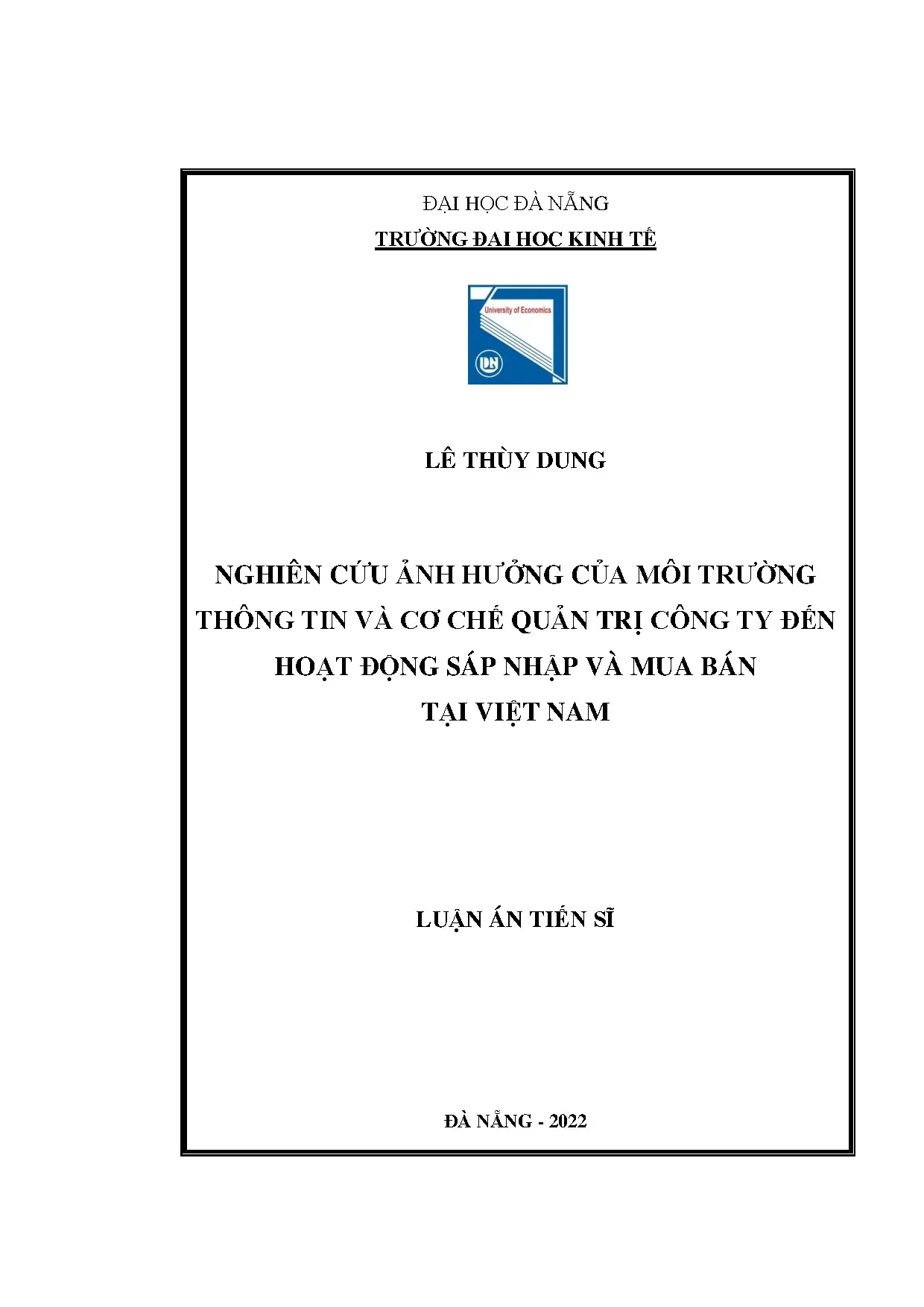 Luận án tiến sĩ nghiên cứu ảnh hưởng của môi trường thông ti