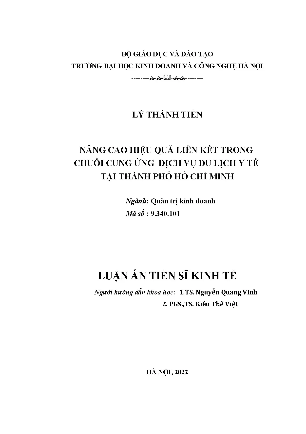 Luận án tiến sĩ nâng cao hiệu quả liên kết trong chuỗi cung