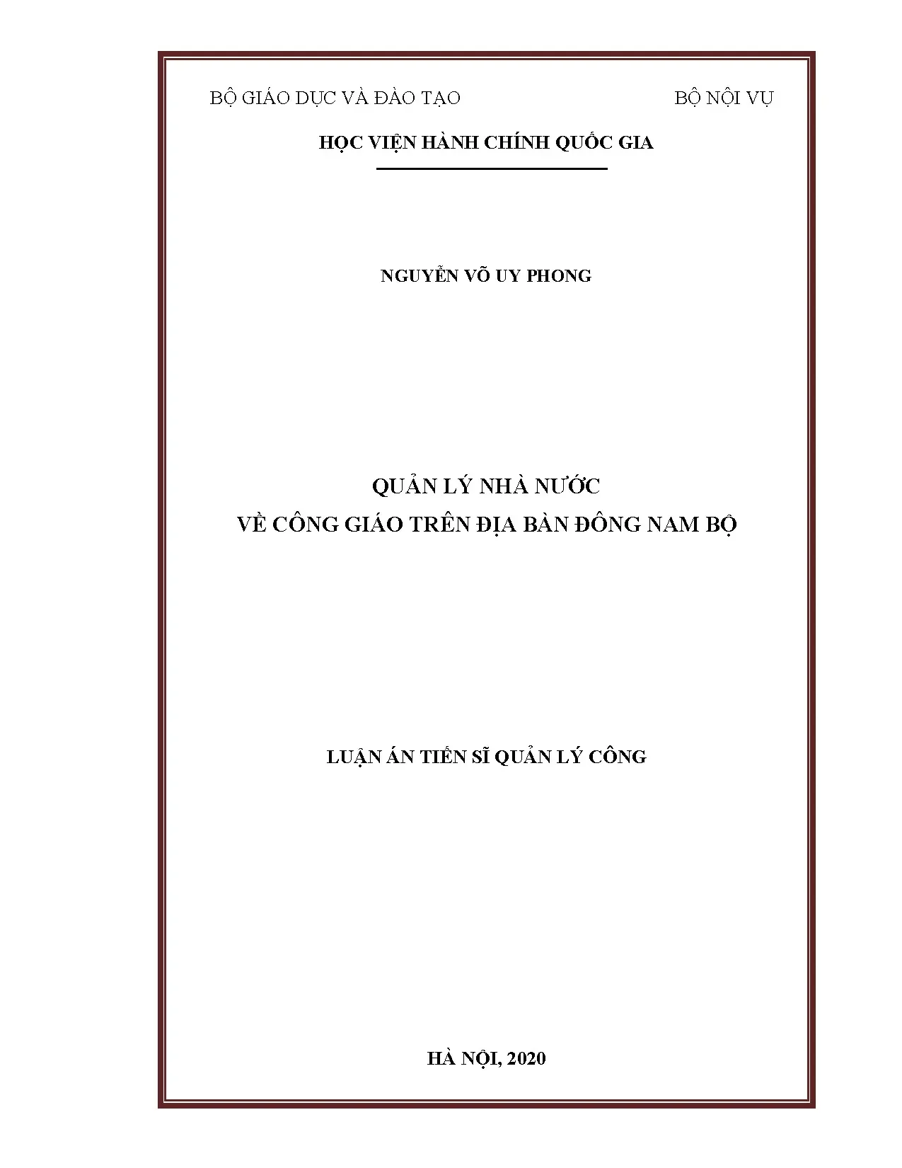 Quản lý nhà nước về Công giáo - Đông Nam Bộ