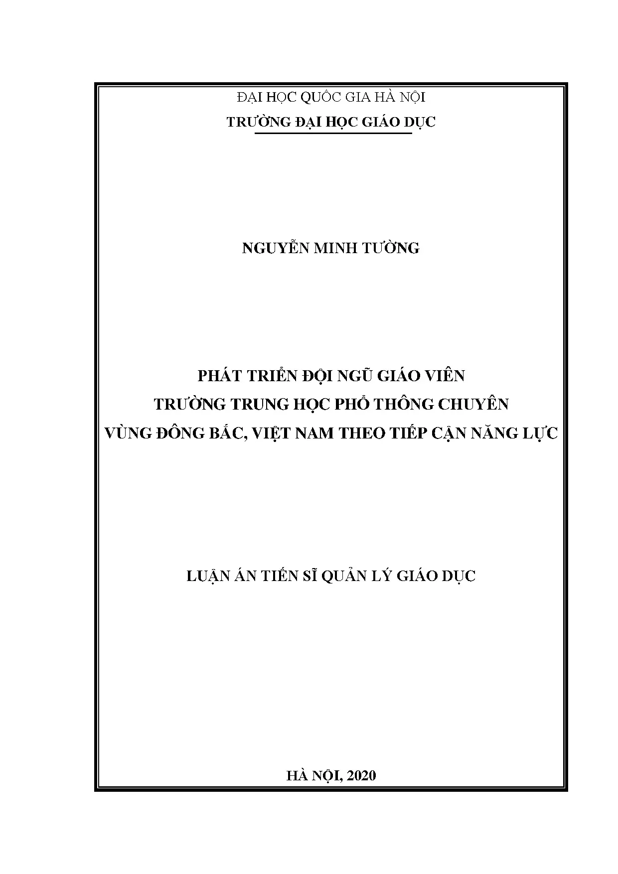 Phát triển giáo viên THPT chuyên theo tiếp cận năng lực
