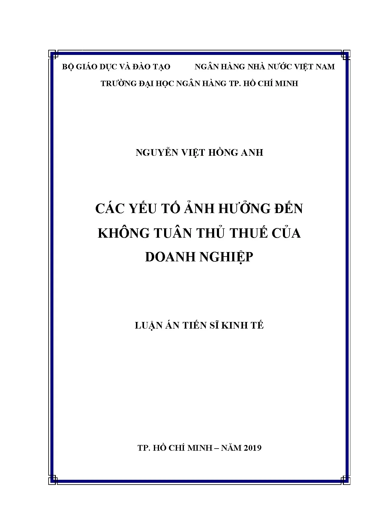 Các yếu tố ảnh hưởng đến không tuân thủ thuế doanh nghiệp