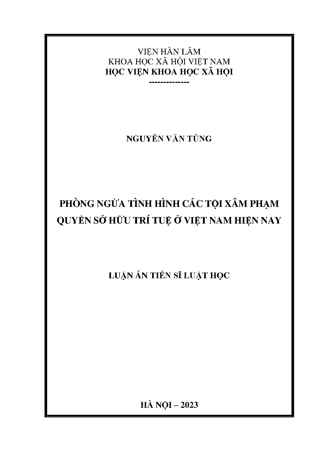Phòng ngừa tội xâm phạm quyền sở hữu trí tuệ tại Việt Nam