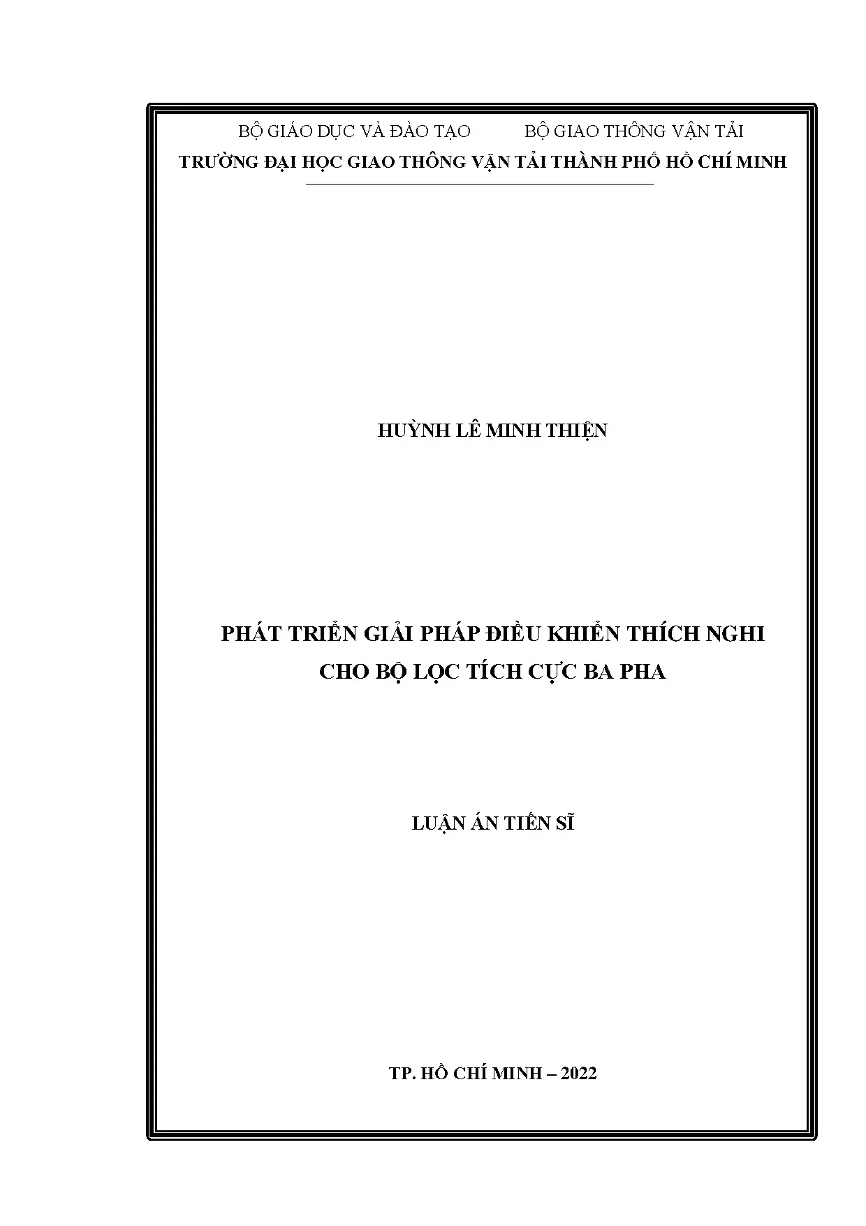 Luận án tiến sĩ phát triển giải pháp điều khiển thích nghi c