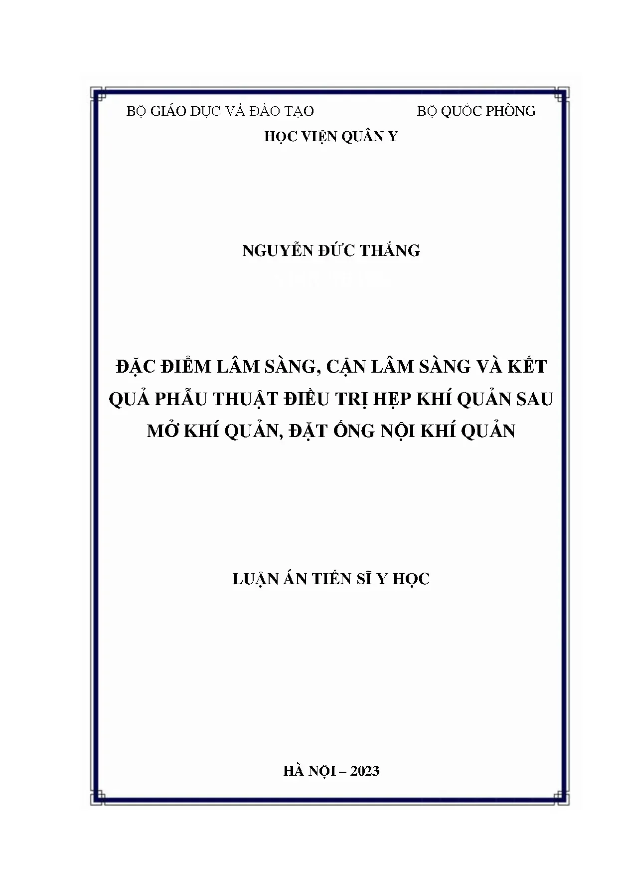 Đặc điểm lâm sàng và kết quả phẫu thuật hẹp khí quản sau mở khí quản