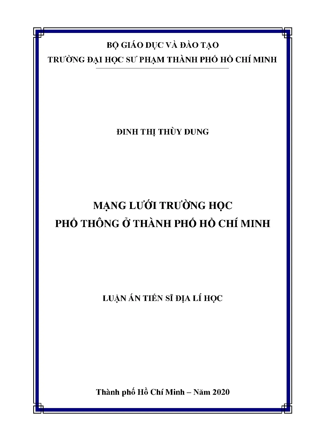 Mạng lưới trường học phổ thông tại thành phố Hồ Chí Minh