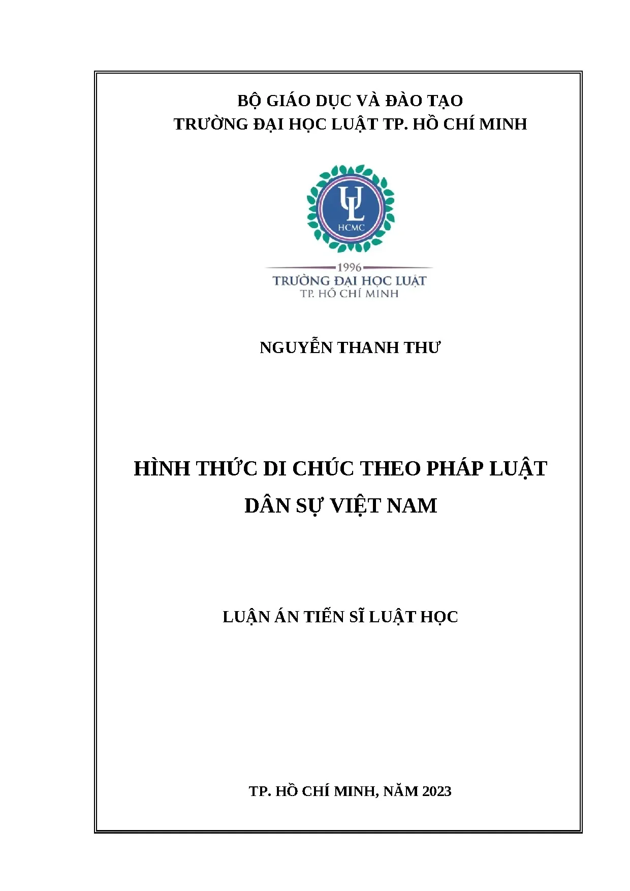 Hình thức di chúc theo pháp luật dân sự Việt Nam