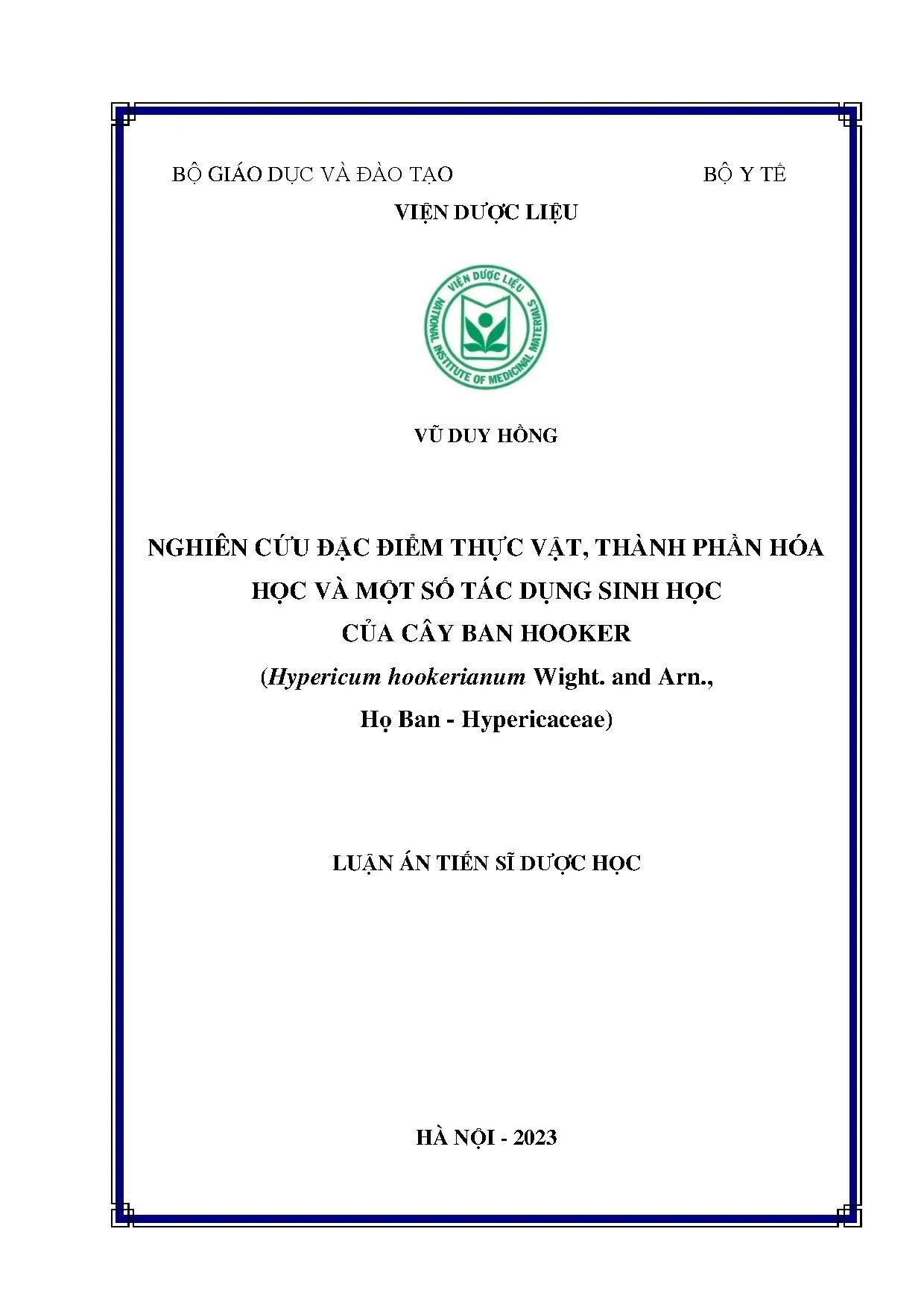 Cây Ban Hooker: Thực vật, hóa học và tác dụng sinh học