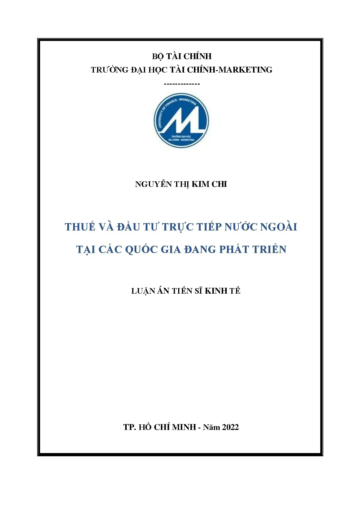 Tác động của thuế đến FDI tại các quốc gia đang phát triển