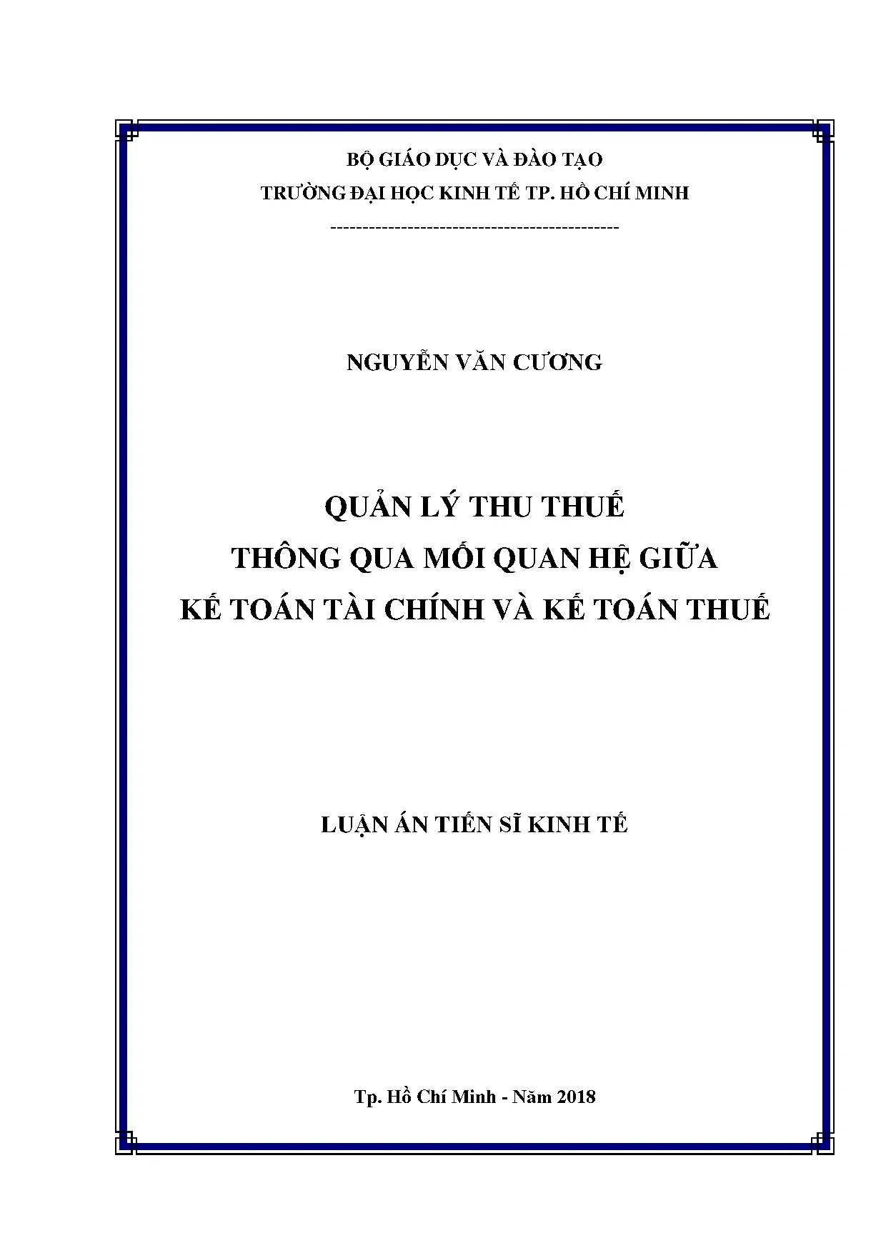 Quản lý thu thuế: Kế toán tài chính & kế toán thuế