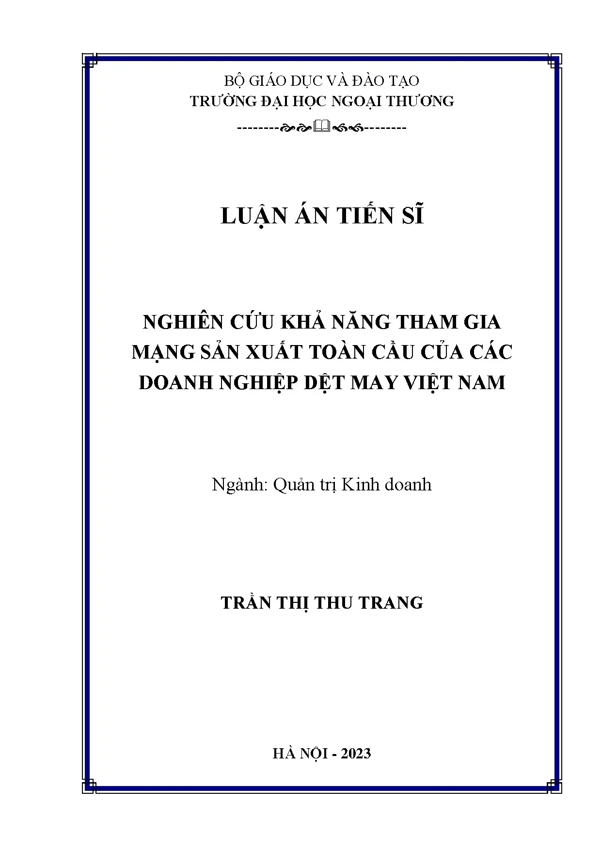 Khả năng tham gia mạng sản xuất toàn cầu DN dệt may Việt Nam