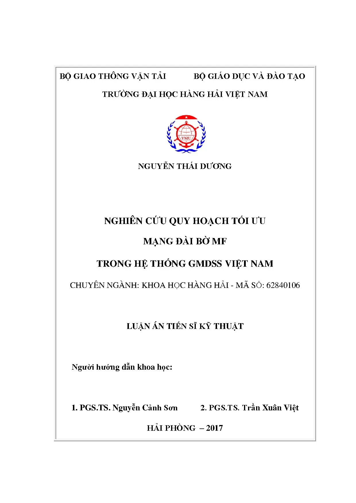 Quy hoạch tối ưu mạng đài bờ MF trong hệ thống GMDSS Việt Nam