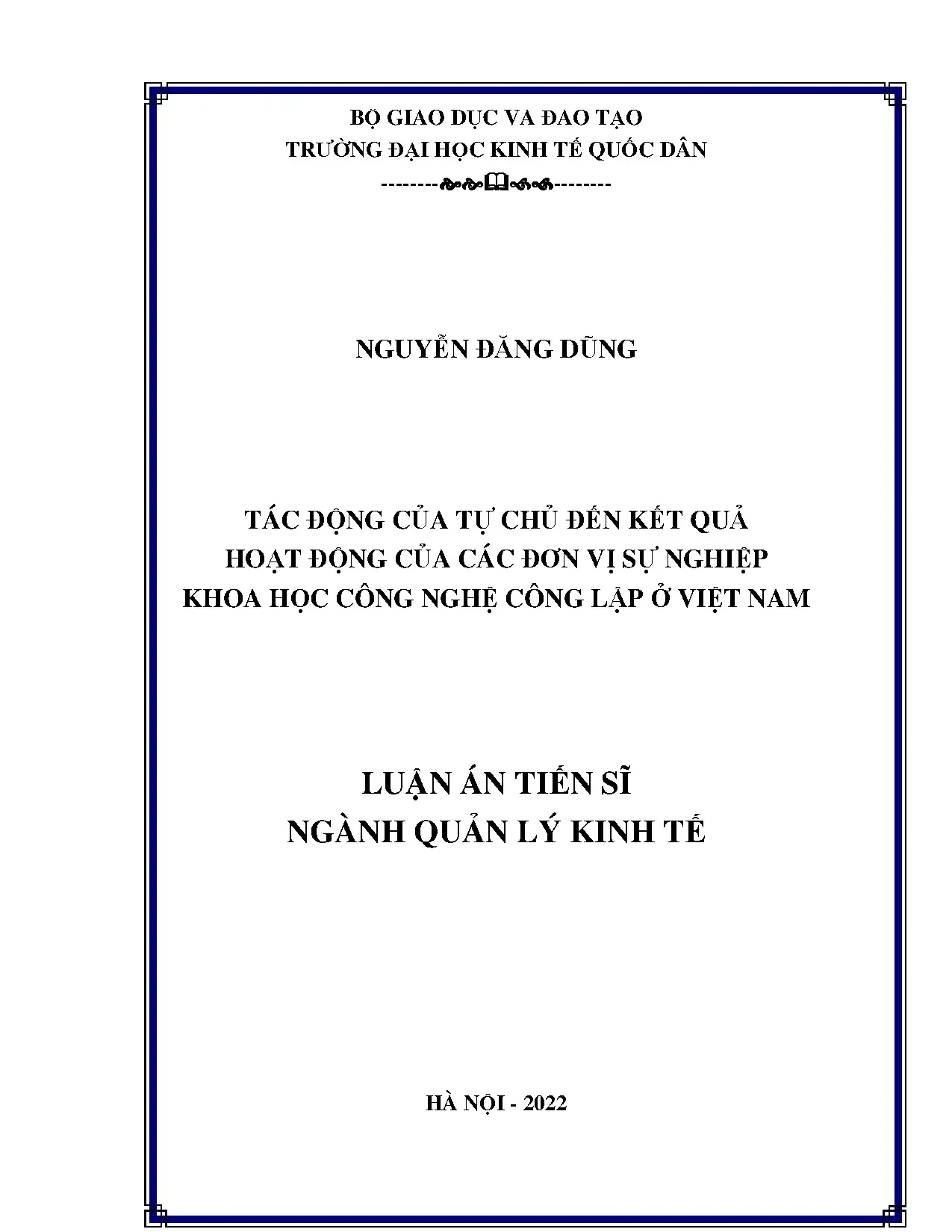 Tác động tự chủ đến kết quả hoạt động đơn vị KHCN công lập