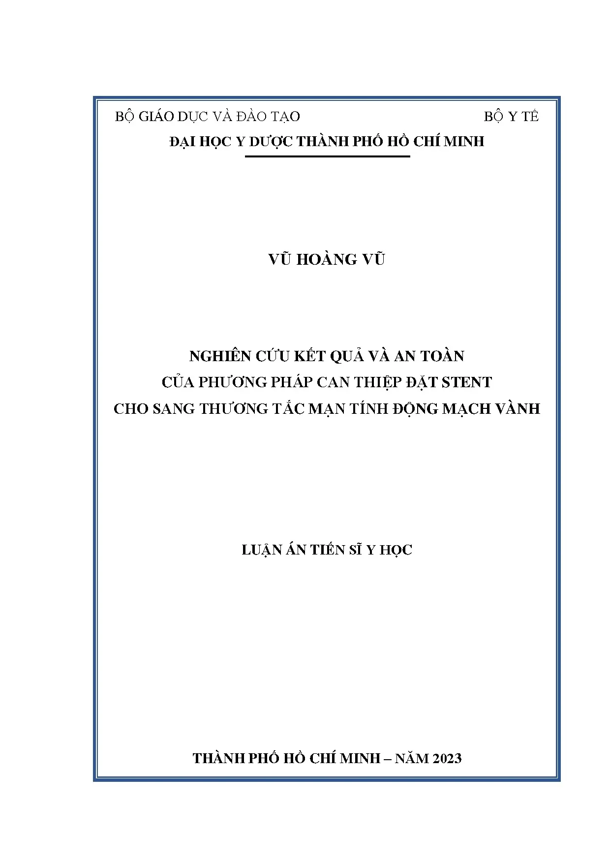 Nghiên cứu kết quả và an toàn đặt stent sang thương tắc mạn tính động mạch vành