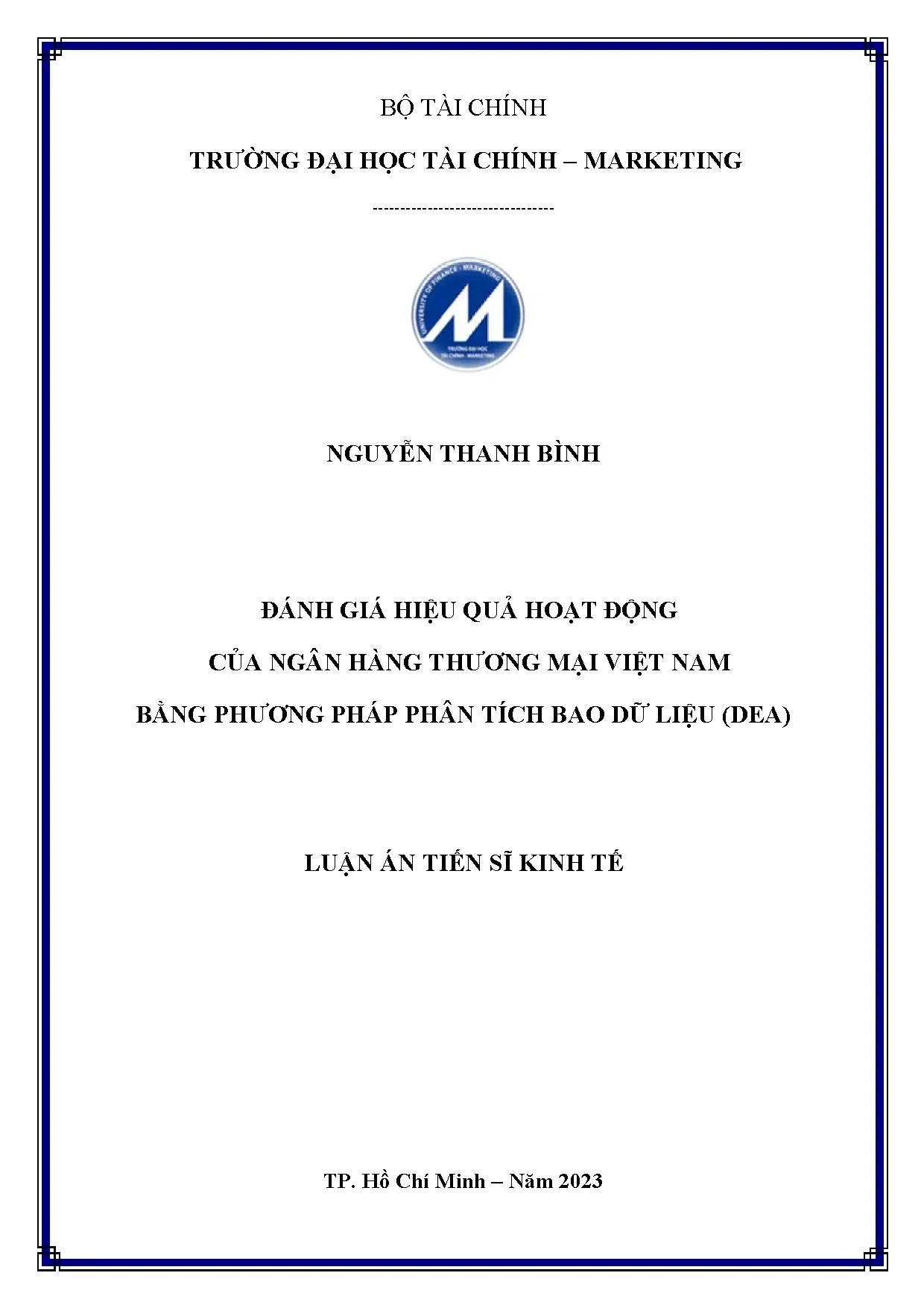 Đánh giá hiệu quả NHTM Việt Nam qua phương pháp DEA
