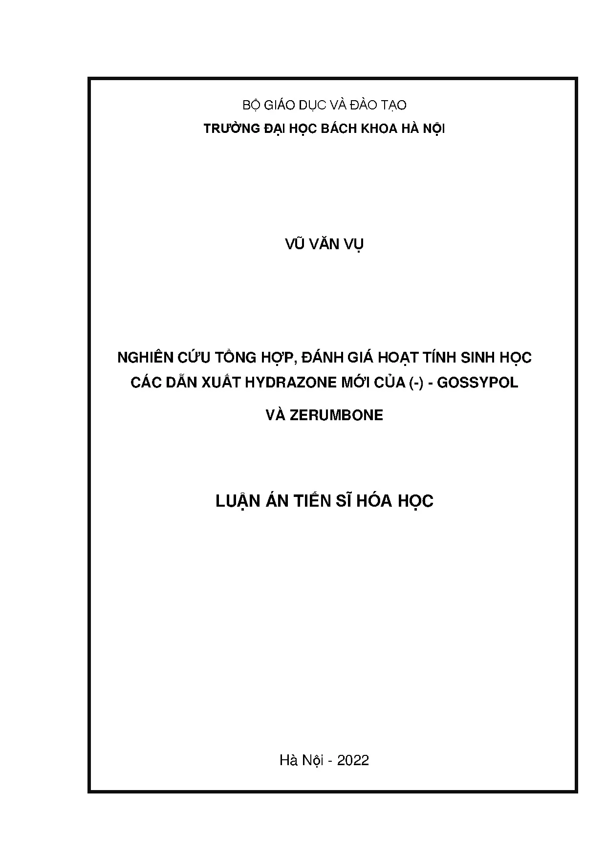 Luận án tiến sĩ nghiên cứu tổng hợp đánh giá hoạt tính sinh